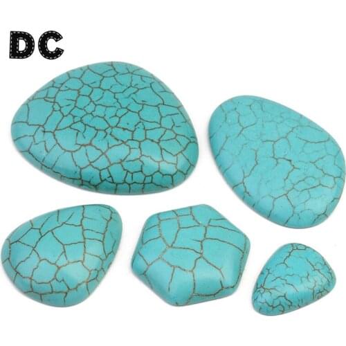 10 Pcs/lot Irregular Synthetic Natural Stone Cabochons Beads Jewelry Pick Multi Size Handmade DIY Jewerly Findings