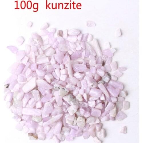 100g Natural Beautiful Tumbled kunzite Crystal stone specimen Gravel Wholesale lucky Healing
