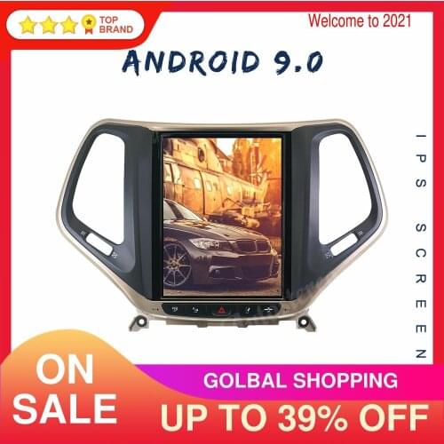 4+128GB Android 9.0 For JEEP Cherokee 2014-2019 Vertical Screen Tesla Style Car GPS Navigation Radio Multimedia Player Head Unit