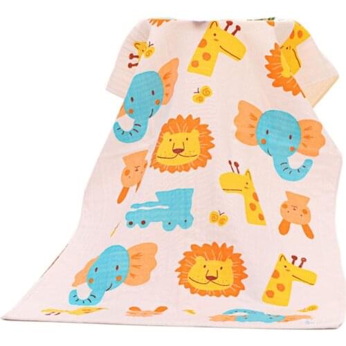 60 * 120 cotton baby bath towel double gauze big baby towel lovely cartoon baby towel cotton honeycomb good water absorption