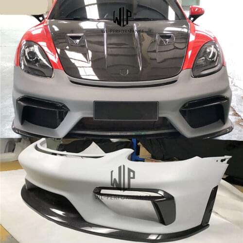 718 GT4 style High Quality Carbon fiber FRP front bumper Car body kit for Porsche Boxster Cayman 718 change GT4 style