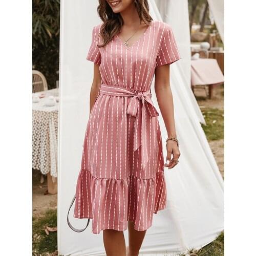ATUENDO Pink Summer Dresses