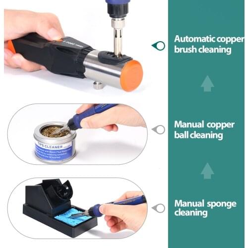 YIHUA 200C-II 200Q Automatic Soldering Iron Tip Cleaner Welding Tips Dross Steel Ball For Jbc Sugon T36 T12 TS100 Repair Tools
