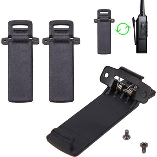 2Pcs Auto Car Belt Clips Screws Walkie Talkie Spare Part Back Belt Clip for Baofeng 2-way Radio UV5R Radio Accessories