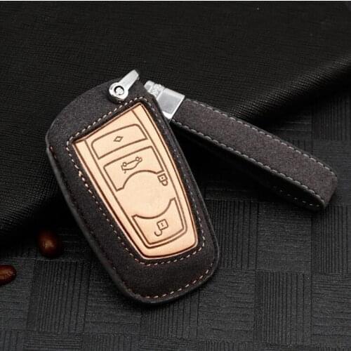 Car Suede Leather Remote Key Cover Case For BMW 5 E90 F10 F20 F30 X3 X4 M2 M3 M5 M6 for BMW 1 3 4 5 6 7 series GT NEW ARRIVAL