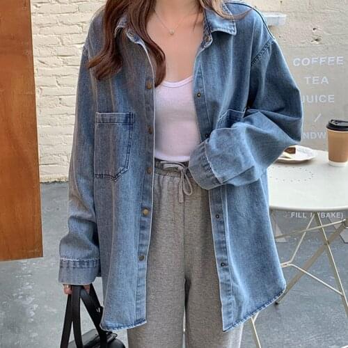 BAIDAFEI Womens Denim Shirts