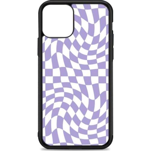 Crazy Checkers Purple Phone Case for iPhone 12 mini 11 pro XS Max X XR 6 7 8 plus SE20 High quality TPU silicon cover