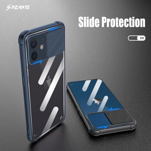 Rzants for iphone 12 Mini iphone 12 Pro Max Case [Lens Protection] Air Bag Conor Slim Thin Clear Cover Soft Casing Phone Shell