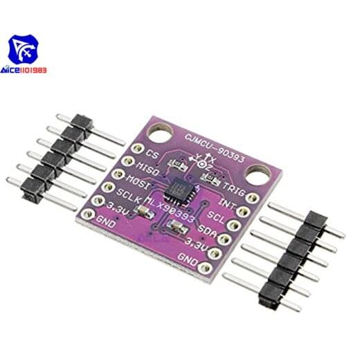 CJMCU-90393 MLX90393 Digital 3D Hall Sensor Three-Displacement Angle Rotate 3D Position Sensor Module