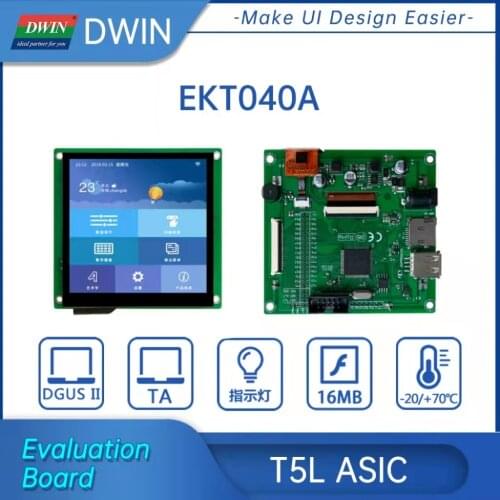 DWIN EKT040A T5L0 evaluation board with Leads out multiplex interface 4Inch display