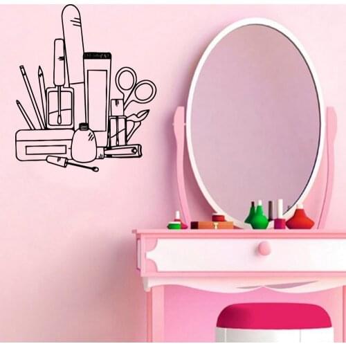 Hot Beauty Salon Self Adhesive Vinyl Waterproof Wall Art Decal For Home Decor Living Room Bedroom Wall Art Decal