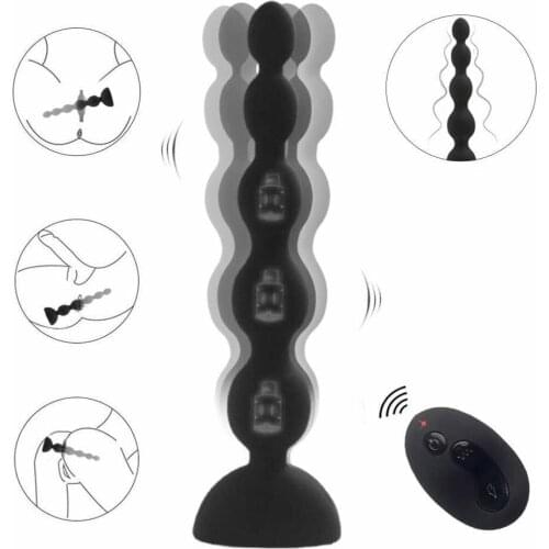LOAEY 3 Speed 10 Mode Wireless Remote Control Vibrator Anal Beads Butt Plug G Spot Vibrator Prostata Sex Toys Dropshipping