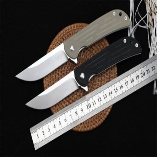 Luohan Bearing Quick Opening Folding Knife 9cr18mov Steel Sharp Blade G10 Hnadle Hunting Camping Pocket EDC Tools EDC Tool
