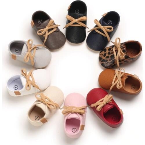 Soft Leather Baby Moccasins Shoes Newborn Rubber Sole First Walkers Boys Toddler Shoes Infant Girls Anti-slip Prewalkers