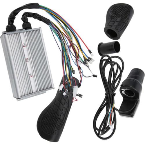 E-bike Motor Equipment 36V/48V 1500W Brushless Controller and 124DX LCD Half Twist Throttle Set for Electric Scooter Electric