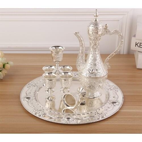 Rare Chinese Cloisonne & sapphire teapot set,grandeur,Home hotel ornaments ornaments gifts,Free shipping