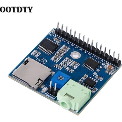 OOTDTY MP3 Voice Module SD/TF Voice Broadcast Trigger Player + Speaker F MCU SCM UI
