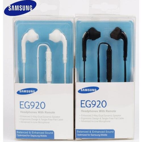 Original SAMSUNG EG920 Earphones Note3 Headsets Wired With Microphone For Samsung Galaxy S6 S7 S7edge S8 S9 S9+ Mobile Phones