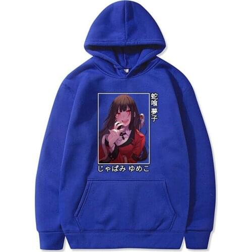 Anime Kakegurui Couple Streetwear Hoodies Man Unisex Fashion Sweatshirts Teens Clothes Hooded Pullovers for Boys Girls Gifts