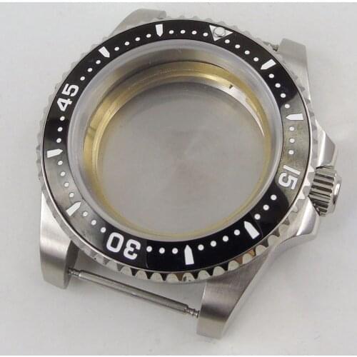 Fit NH35 NH35A Stainless Steel High Quality 40mm Accessories Parts Watch Case Sapphire Crystal Seeing-Through / Solid Backcover