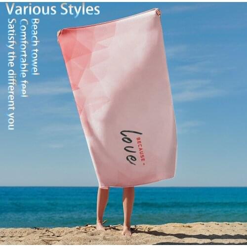 Simple Fresh Love Flower Beach Towel Quicky-dry Microfiber Bath Towels Beach Cushion Summer Towels Portable Yoga mat Beach towel