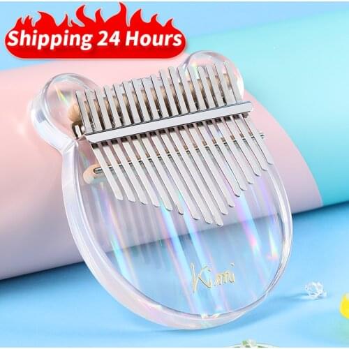 Kimi Transparent Kalimba 17 Key Acrylic Thumb Piano Finger Piano High-Quality Sound