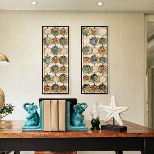 Modern Wrought Iron Wall Hanging Creative Crafts Decoration Home Livingroom Background Porch Wall Sticker Metal Mural Ornaments