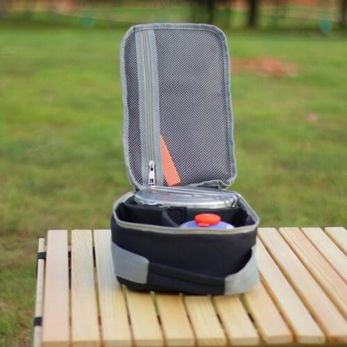 Outdoor Tableware Storage Bag Camping 600D Oxford Cloth Compartment Meal Bag Picnic Dinnerware Carrying Tote Handbag