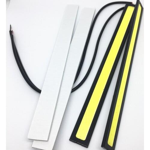 50Pcs COB DRL LED 17cm Driving Daytime Running Lights Strip DRL 12V COB LED Bar Aluminum Stripes Panel Car Working Lights