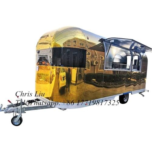 2020 new Aluminum Top Quality Mobile Catering Ice Cream Fiberglass Food Cart mobile food trailer