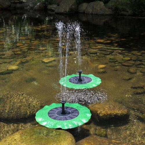 Solar Fountain Outdoor Waterproof Garden Landscape Courtyard Lotus Leaf Floating Water Pump Bird Feeder Pool Garden Decoration