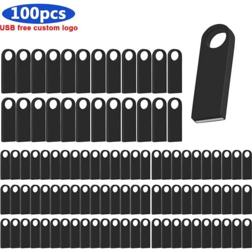 100pcs/lot free Custom logo USB Flash Drive Waterproof Metal Pen drive 256GB 128GB 64GB 32GB High speedMemory Stick USB 2.0
