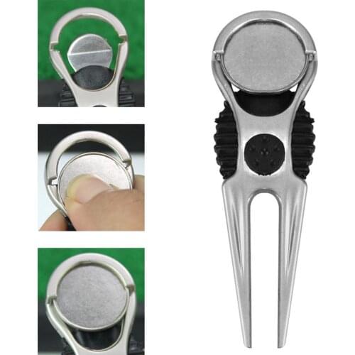 Zinc Alloy Golf Club Ball Putting Divot Fork Lawn Marker Pitch Cleaner Golf Pitchfork Golf Accessories Putting Green Fork