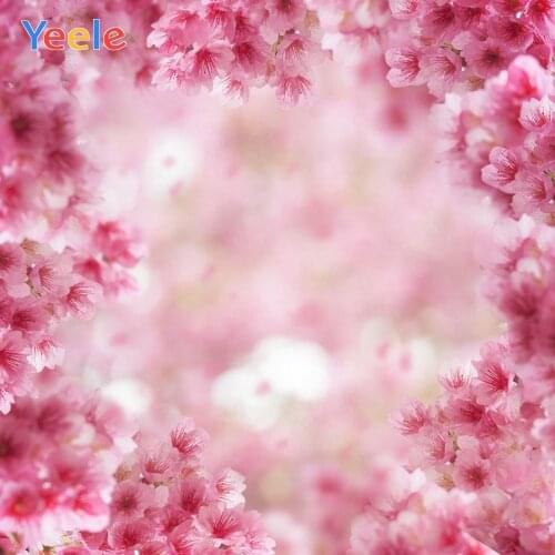 Yeele Vinyl Pink Flowers Children Girl Birthday Party Photography Backdrop Wedding Scenery Photographic Background Photo Studio