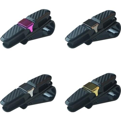 Car Sun Visor Clip 180 Rotation Sunglasses Ticket Card Clamp For Toyota Prado Auris Avensis Highlander Corolla Camry Verso