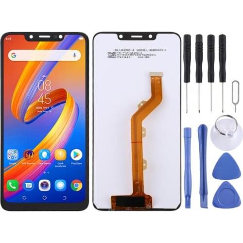 LCD Screen and Digitizer Full Assembly for Tecno Spark 3 KB7(Black)