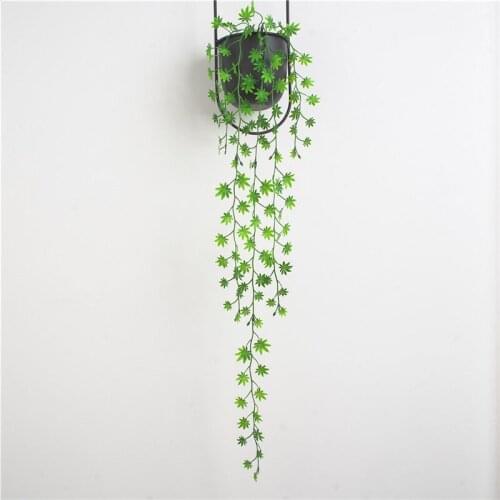 Artificial Maple Vine Plastic Green Vine Plant Wall Hanging Rattan Fake Leaves Garden Living Room Club Bar Decoration