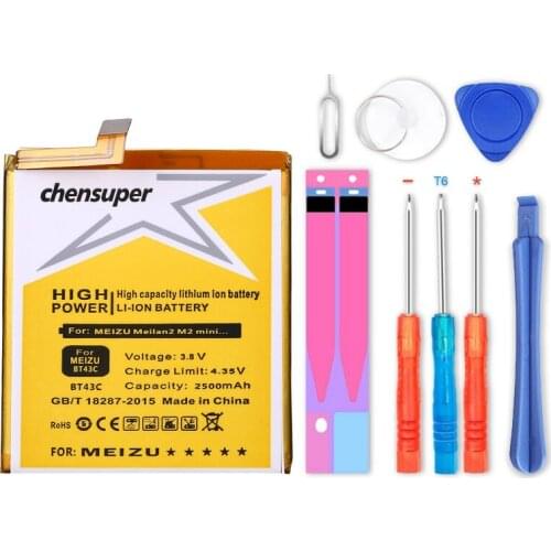 2019 NEW 2500mAh BT43C BT 43C Replacement Li-ion Battery For Meizu M2 MINI battery M2mini M2 MINI battery