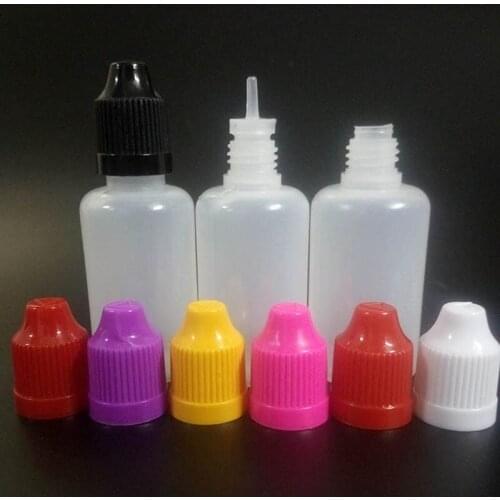 2500pcs Empty PE 30ml Plastic Dropper Bottles 30ML Eye Liquid dropper oil bottles ChildProof Cap for E juice Nail Gel