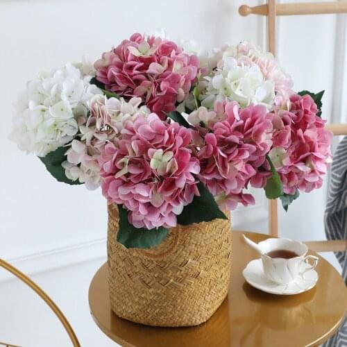 3D Printing Single Artificial Silk Hydrangea Flowers Beautiful Home Decoration Ornaments Bottle Flowers Wedding Props Floral