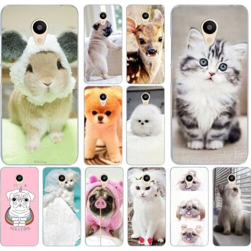 59DD Cute Animals Funny Cat Dog Tiger Transparent Cover Case for Meizu M2 M3S M3 M3S M5S Mini M3 note M5 M6 M6 note U10 U20