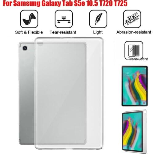 For Samsung Galaxy Tab S5e 10.5 T720 T725 Tpu Gel Silicone Matte Case Cover Soft Tpu Back Cover Case Protective Shell