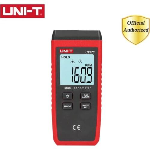 UNI-T UT373 Mini Digital Laser Tachometer Non-Contact Tachometer Measuring Range 10-99999RPM Tachometer Odometer Km/h Backlight