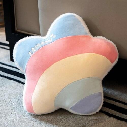 Cloud Rainbow Shaped Throw Pillow Home Decorative Creative Cushion Plush Stuffed Toy