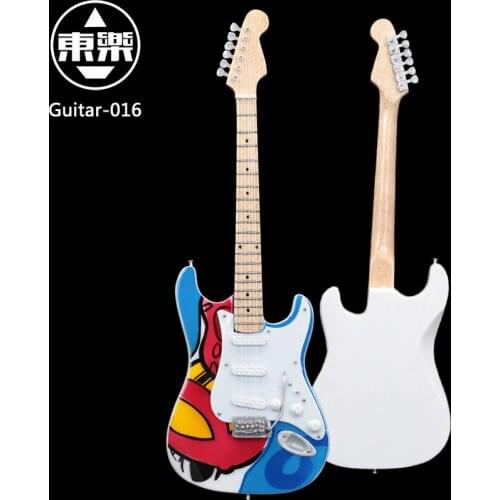 Wooden Handcrafted Miniature Guitar Model guitar-016 Guitar Display with Case and Stand (Not Actual Guitar! for Display Only!)