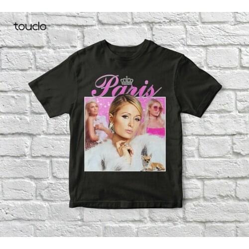 Paris Hilton, 90s, Vintage, Unisex, Black Tshirt