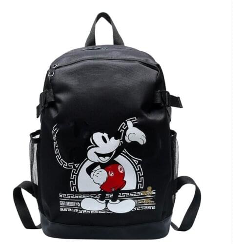 Disney cute Mickey Mouse canvas backpack ladies Korean fashion casual backpack boys and girls schoolbags