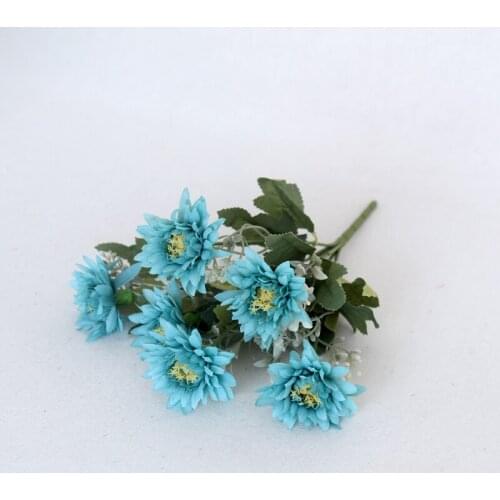 Artificial SilkFrench Rose Floral Bouquet Fake Flower Arrange Datsy Wedding Flowers Decor Party Accessory