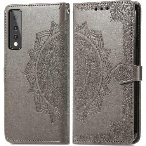 Mandala Flower Embossed Leather Case For LG Stylo 7 Cases Magnetic Folio Wallet Card Pocket Phone Cover For LG Stylo7 Funda