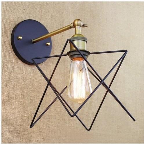Loft Style Decorative Vintage Edison Wall Sconce Fold Mirror Wall Light Fixtures Industrial Wall Lamp For Home Lighting